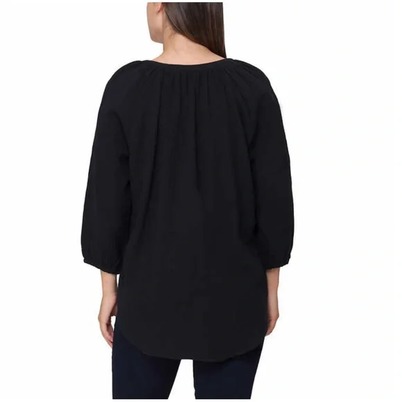 Nicole Miller Ladies Gauze Top - BLACK - Picture 3 of 6